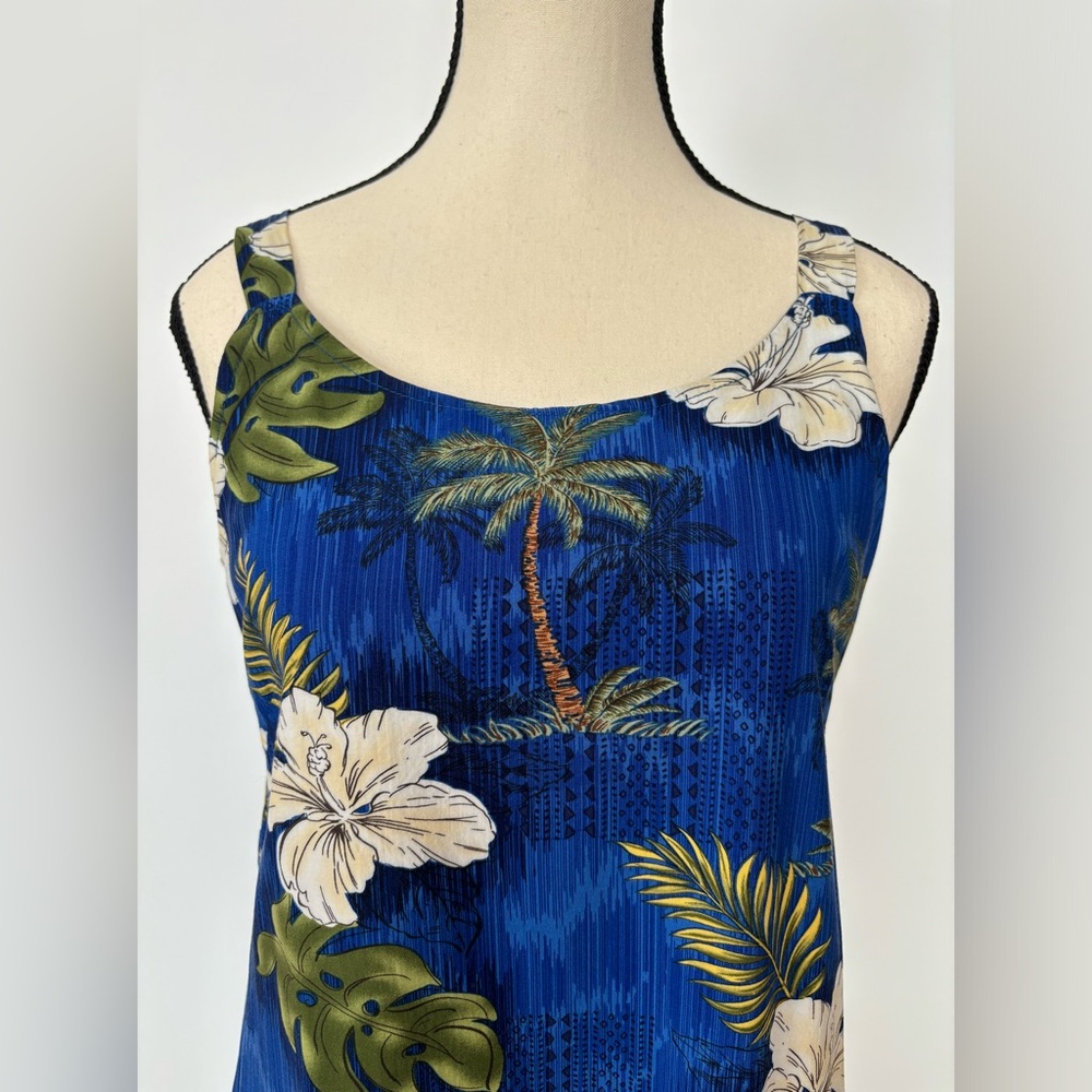 Bishop Street Tropical Hawaii‎ Print Rayon Tank Dress Small - Picture 4 of 5